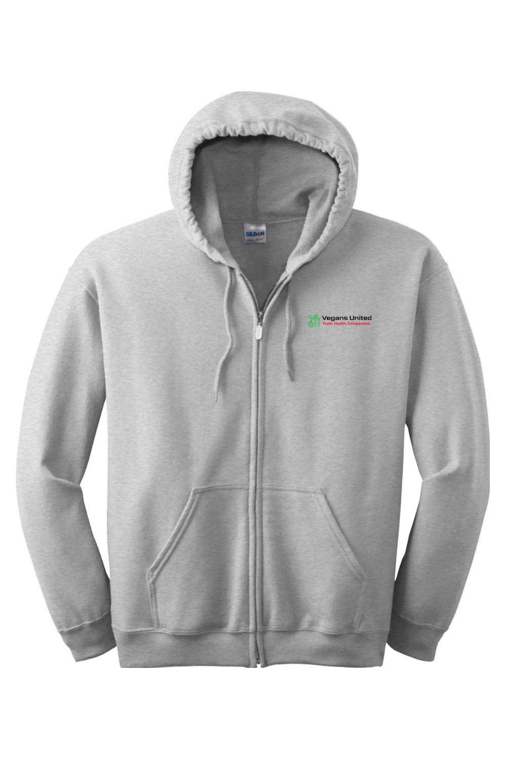 The Best Things Are Vegan - Zip up Hoodie Rasta colors