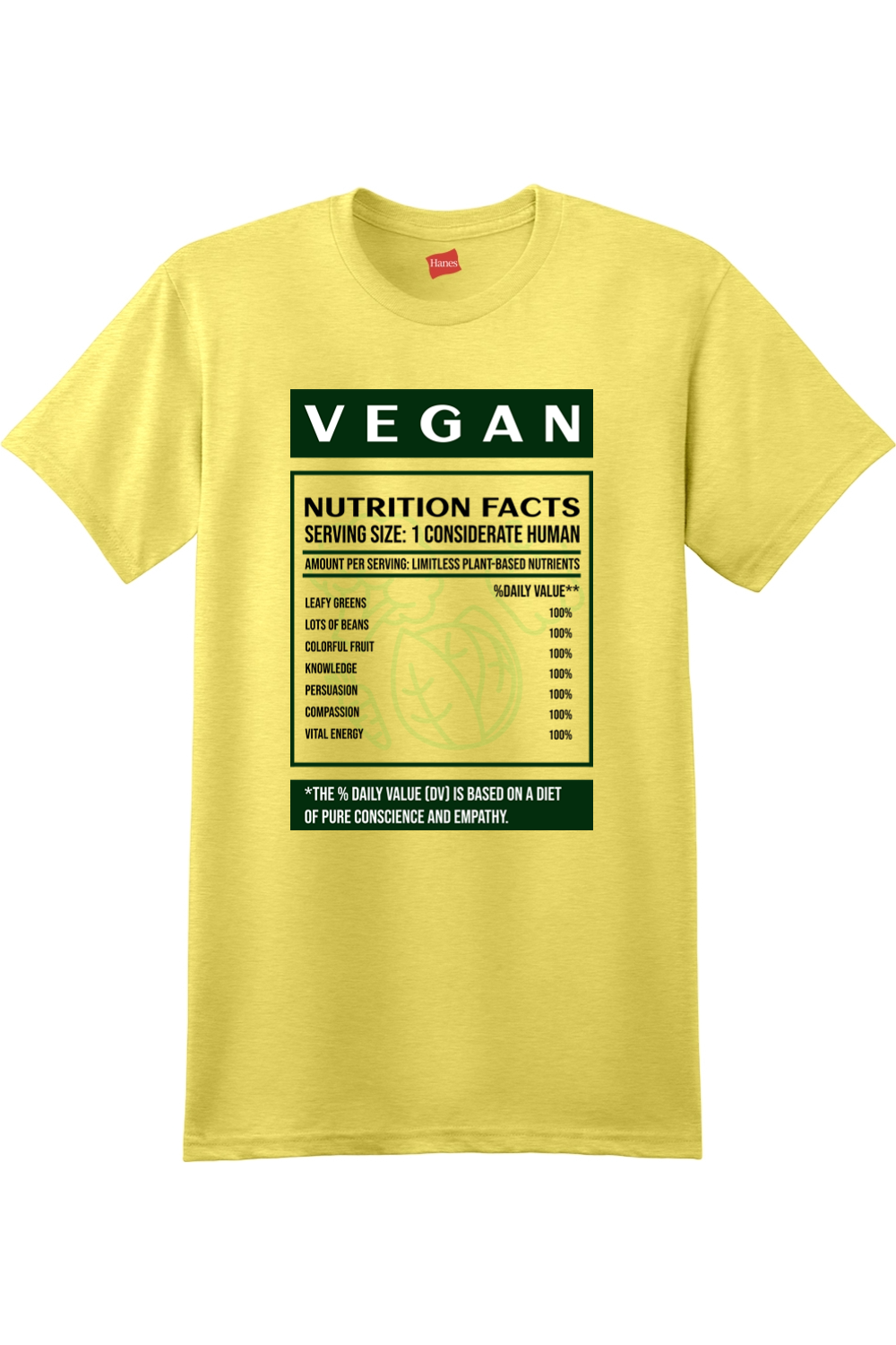 Vegan Nutrition Label