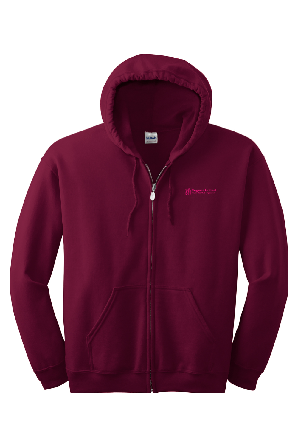 The Best Things Are Vegan - Zip up Hoodie Pink color