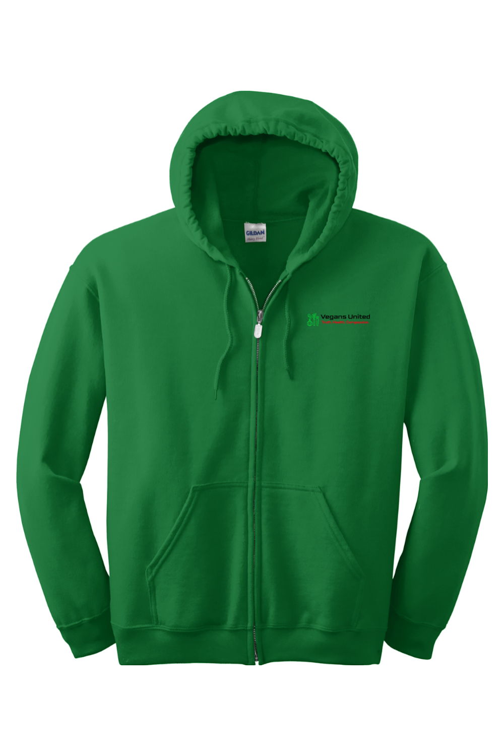 The Best Things Are Vegan - Zip up Hoodie Rasta colors