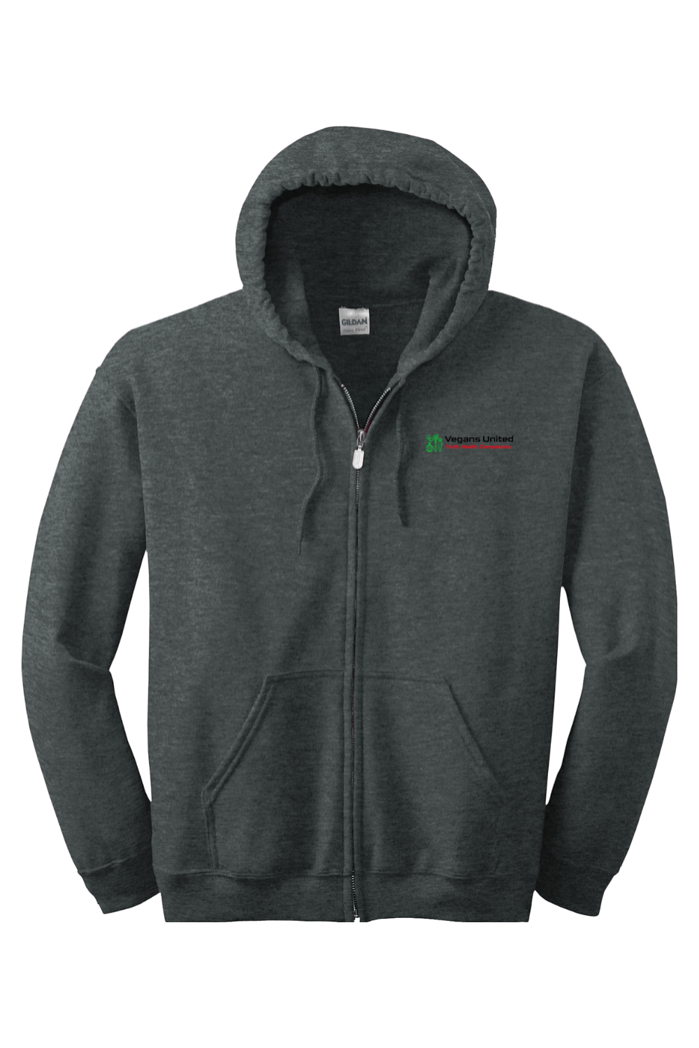 The Best Things Are Vegan - Zip up Hoodie Rasta colors