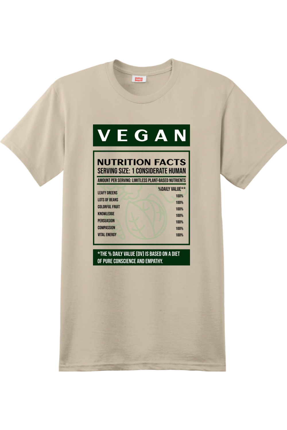 Vegan Nutrition Label