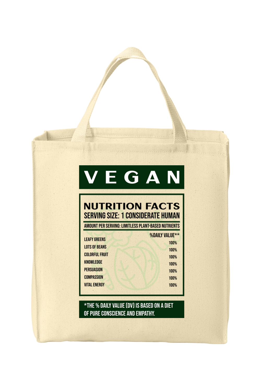 Nutrition Label Grocery Tote