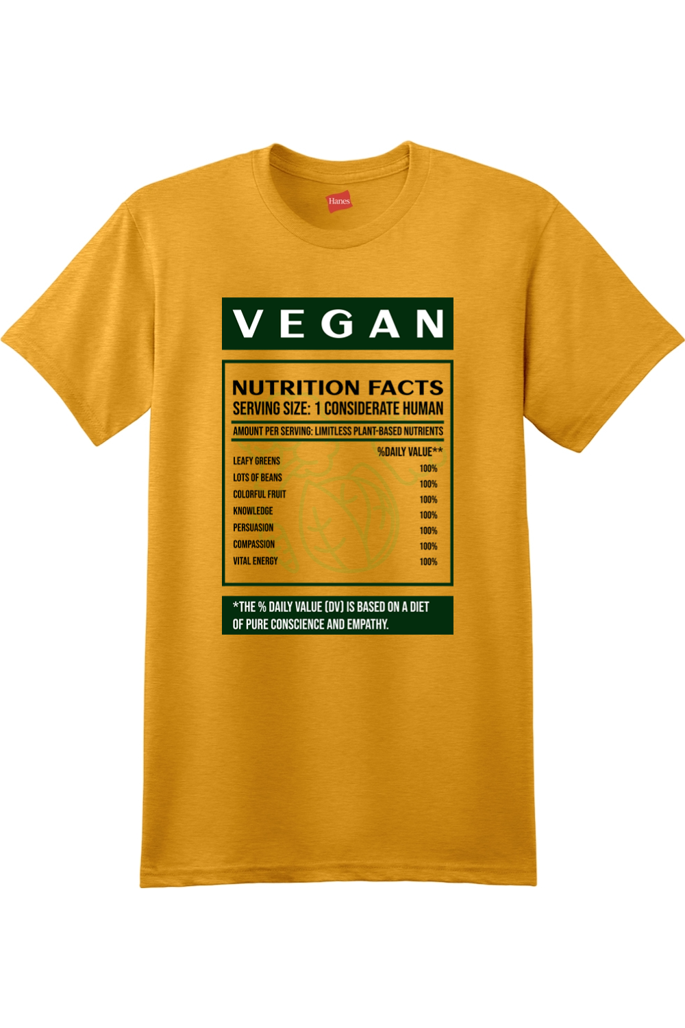 Vegan Nutrition Label