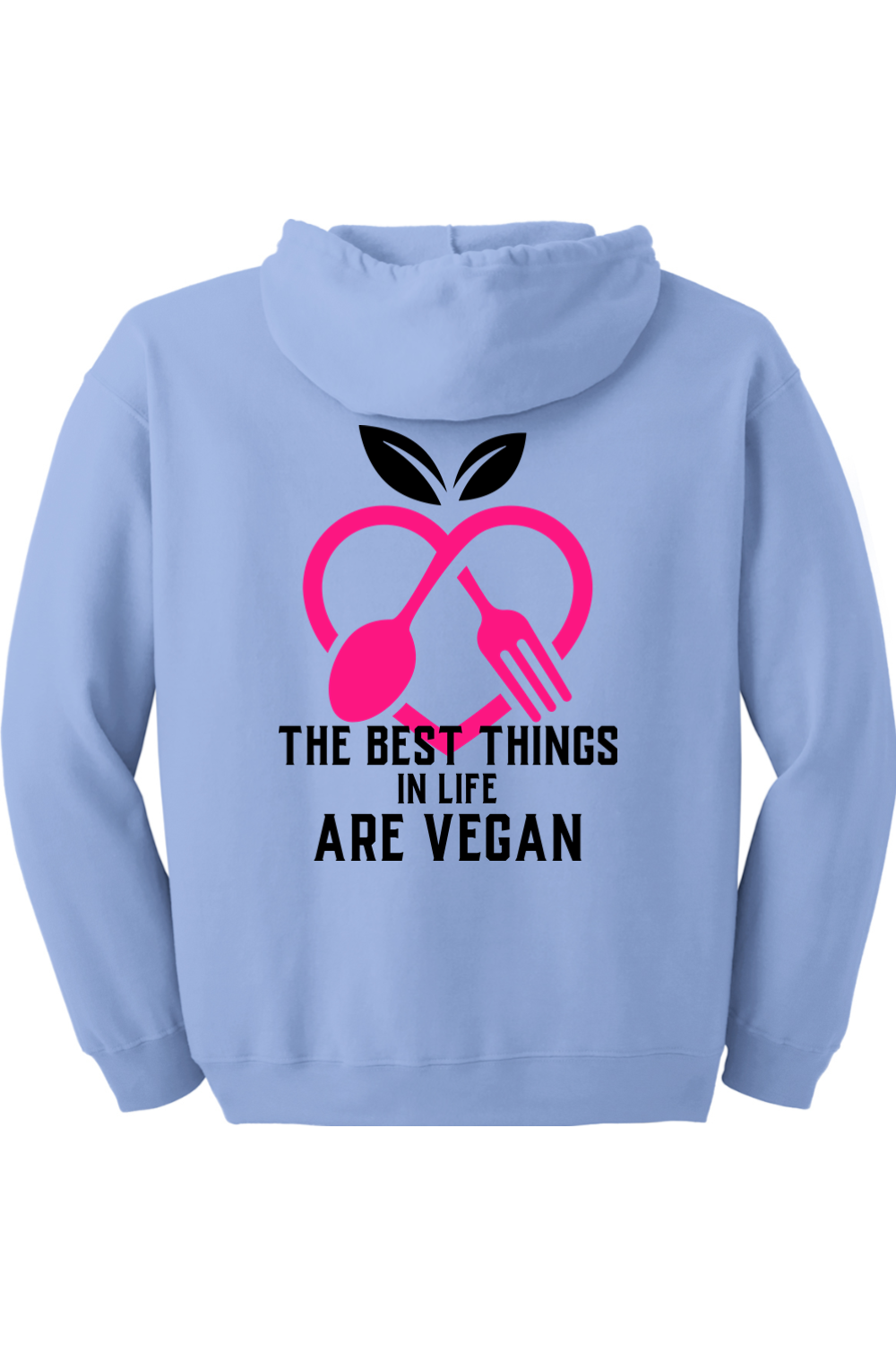 The Best Things Are Vegan - Zip up Hoodie Pink color