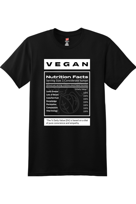 Vegan Nutrition Label Shirt