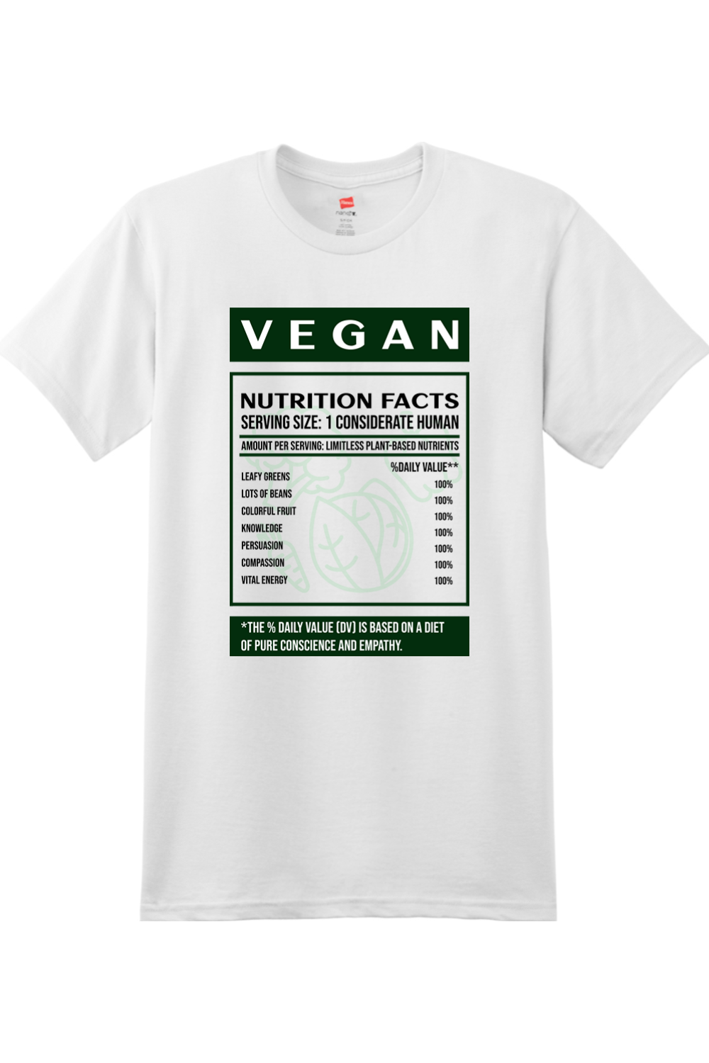 Vegan Nutrition Label