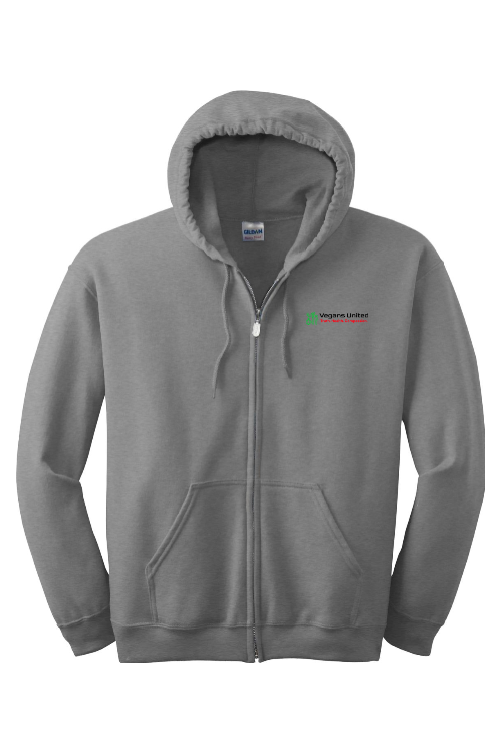 The Best Things Are Vegan - Zip up Hoodie Rasta colors