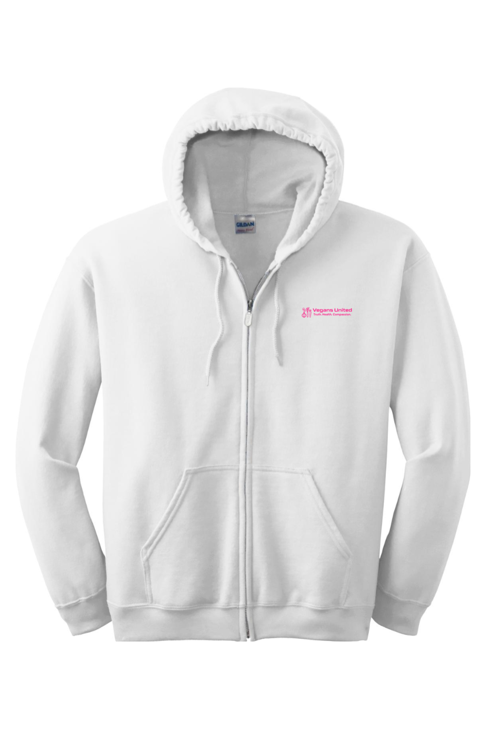 The Best Things Are Vegan - Zip up Hoodie Pink color