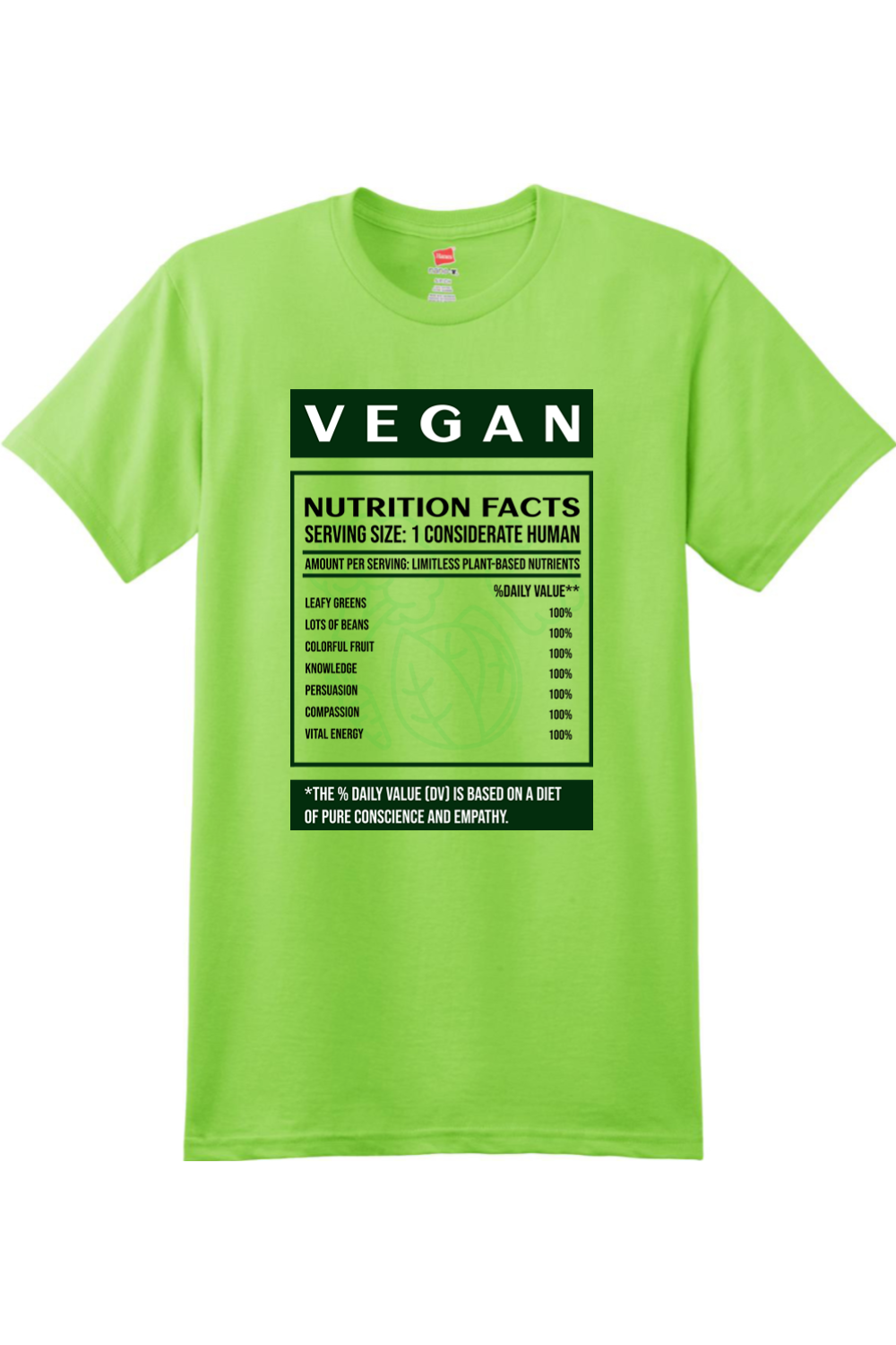 Vegan Nutrition Label