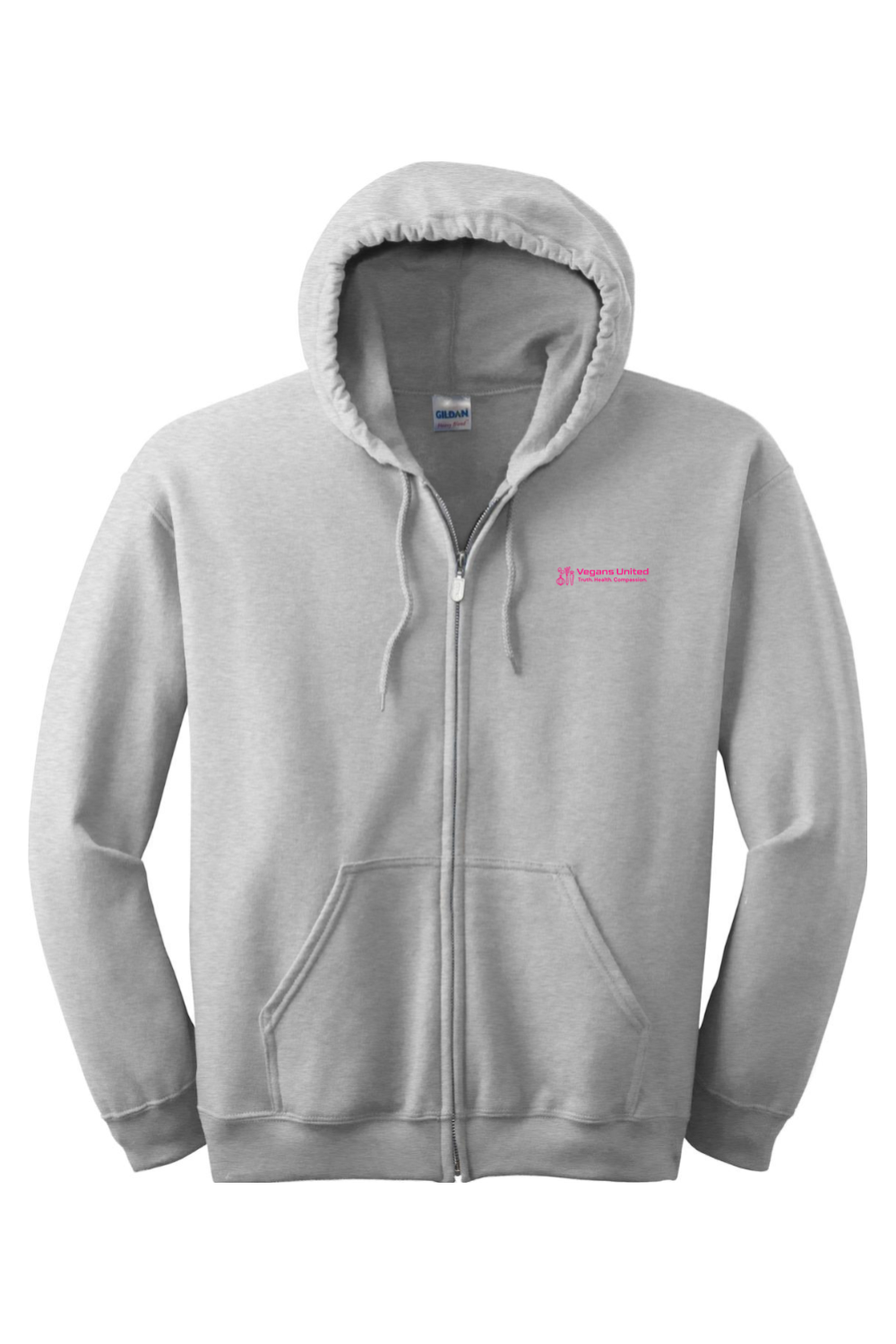 The Best Things Are Vegan - Zip up Hoodie Pink color