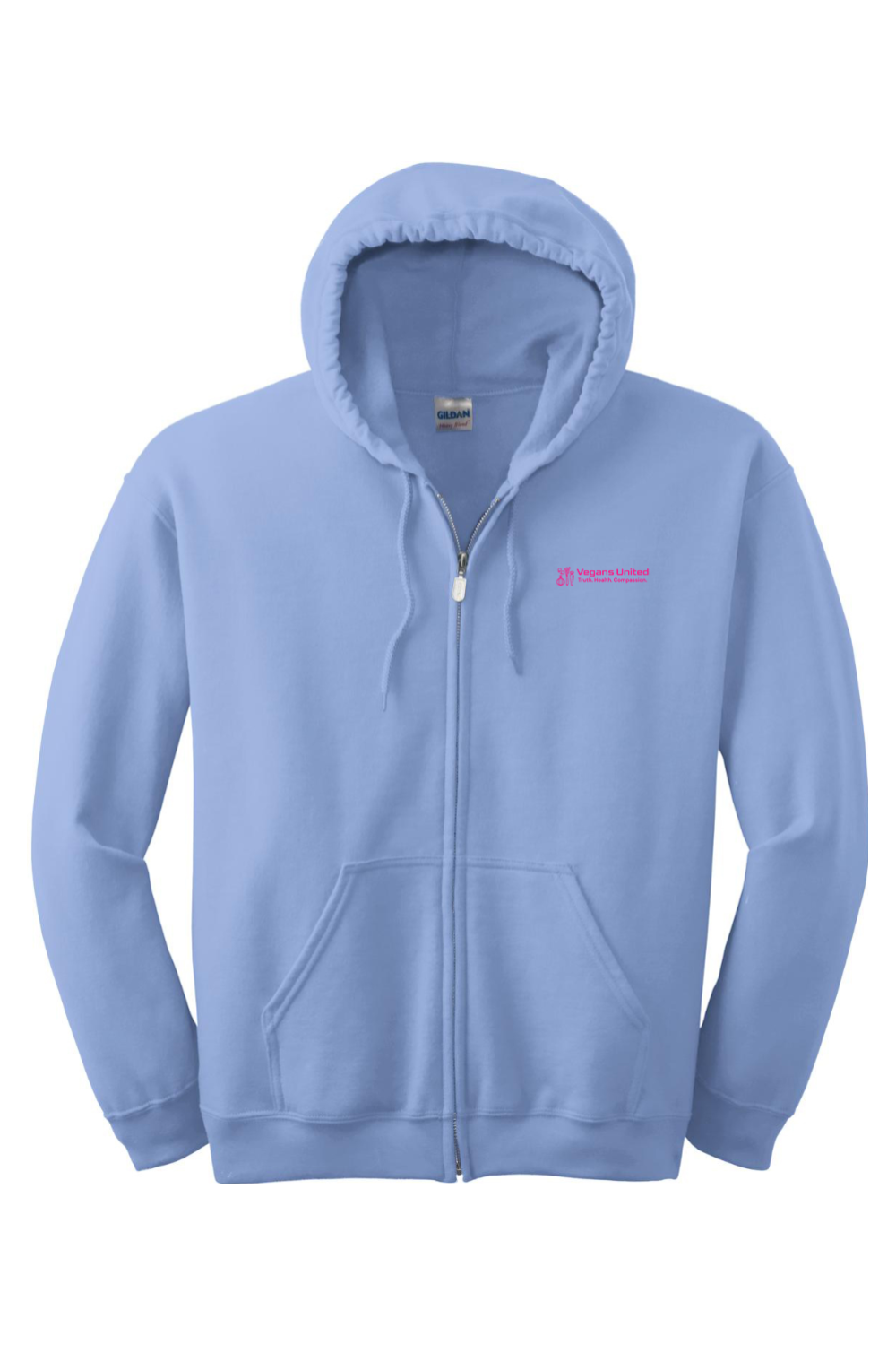 The Best Things Are Vegan - Zip up Hoodie Pink color