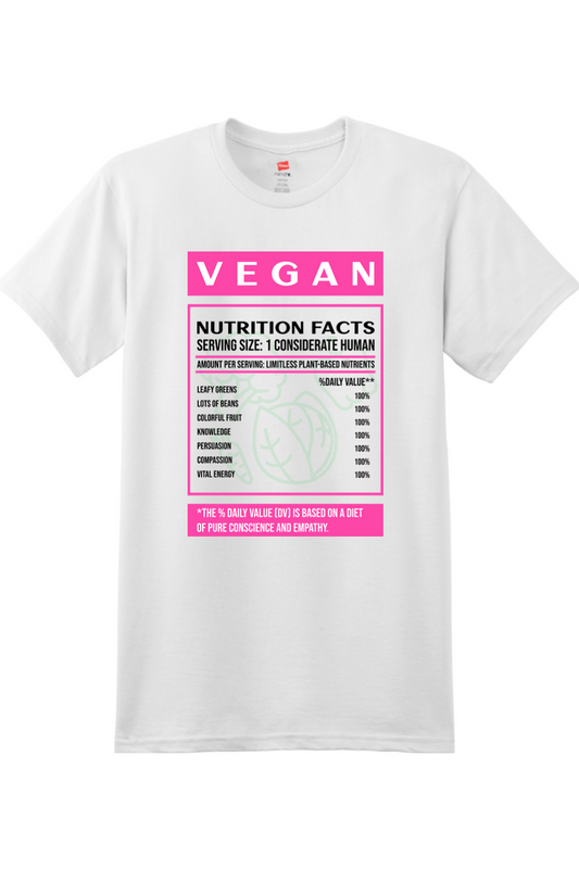 Vegan Nutrition Label Shirt