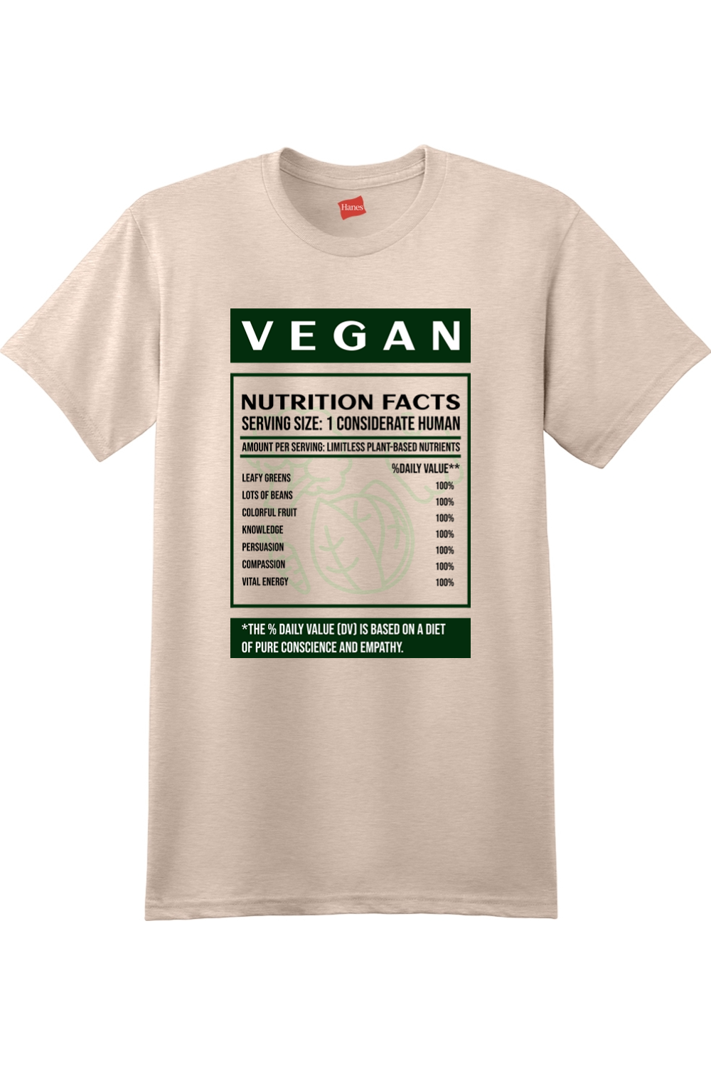 Vegan Nutrition Label